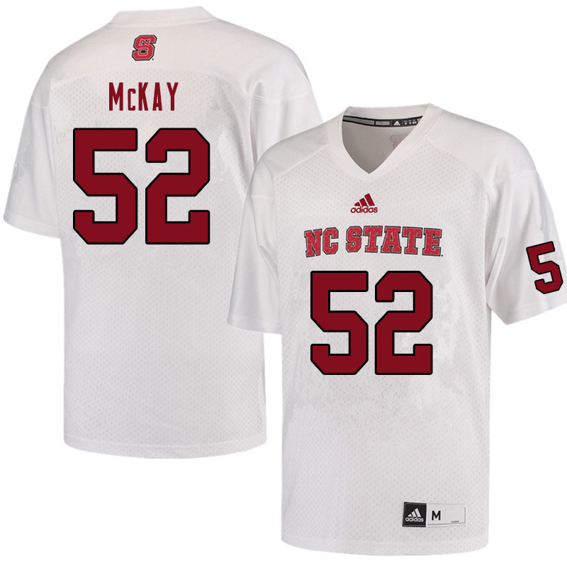 Men #52 Timothy McKay NC State Wolfpack College Football Jerseys Sale-White - Click Image to Close